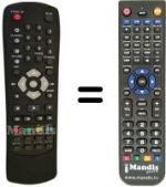 Replacement remote control DIGIQUEST 7000T
